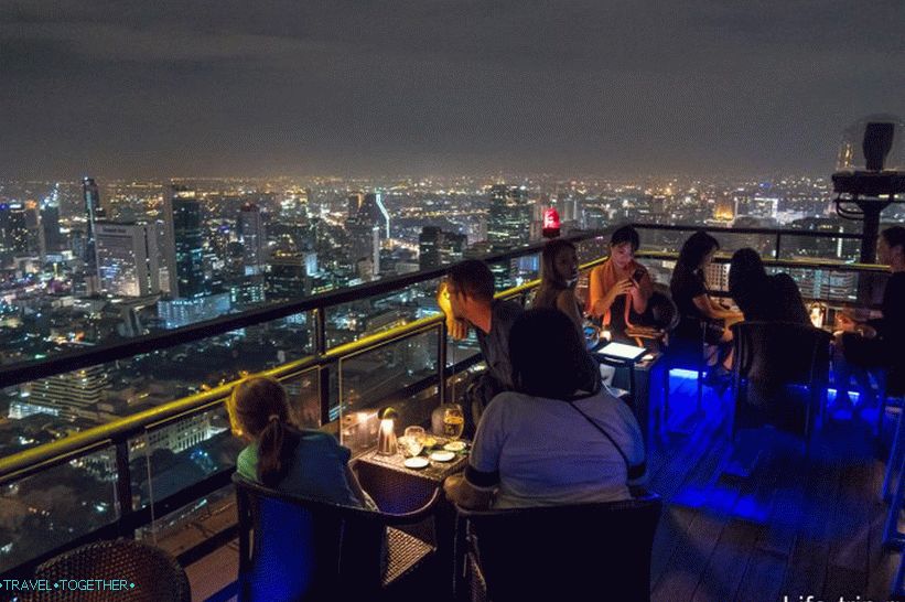 Бар и ресторант Vertigo на покрива на Banyan Tree Bangkok - 61 етаж