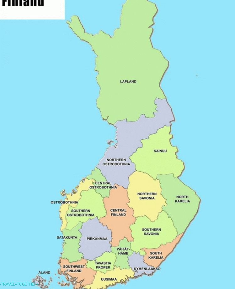 Административното разделение на Финландия
