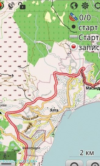 Програма OsmAnd. Векторна карта на Украйна