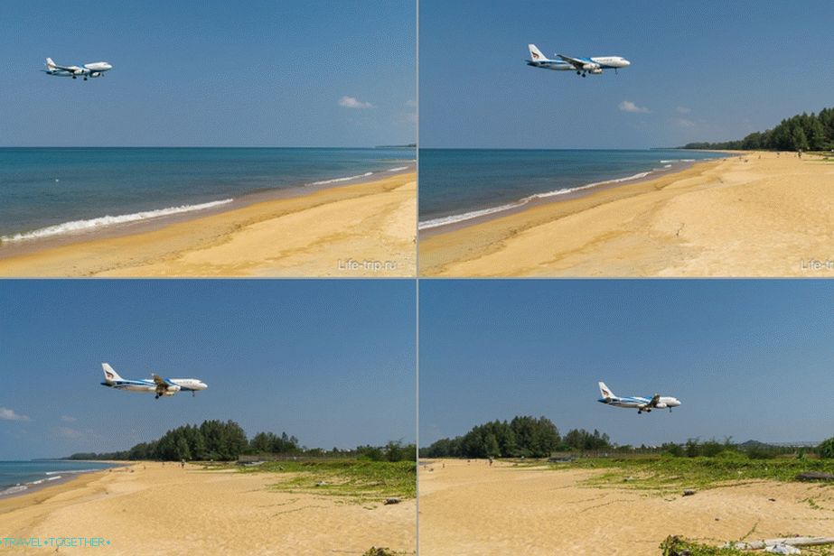 Плажът на Пукет, където се приземяват самолети