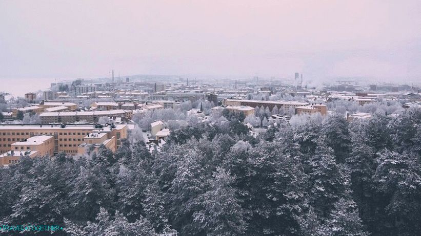 Панорама на зимата в Тампере