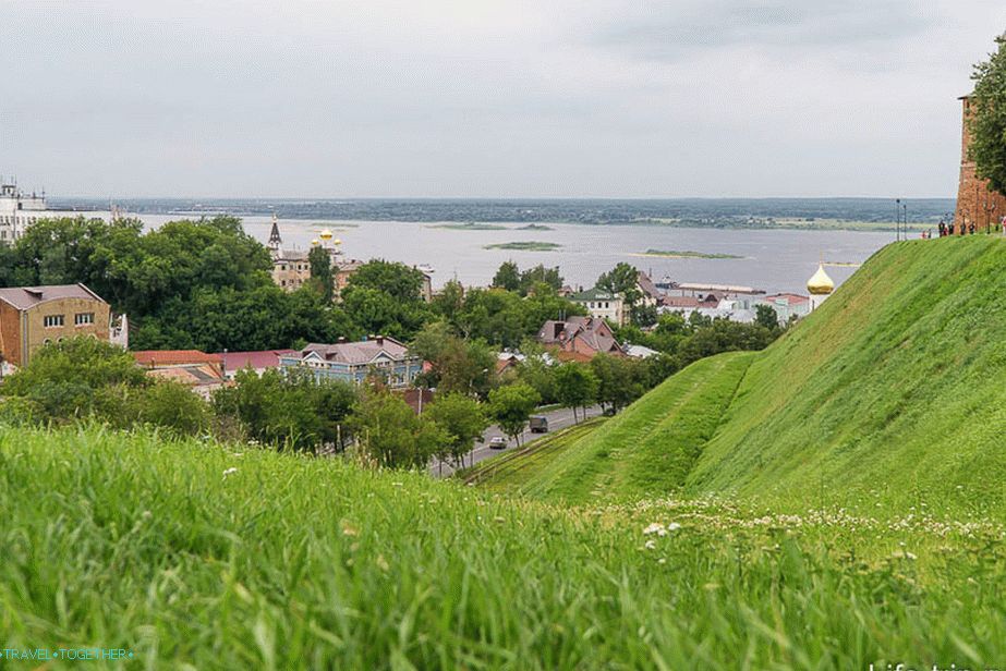 Нижни Новгород, изглед към Волга от Зеленския конгрес